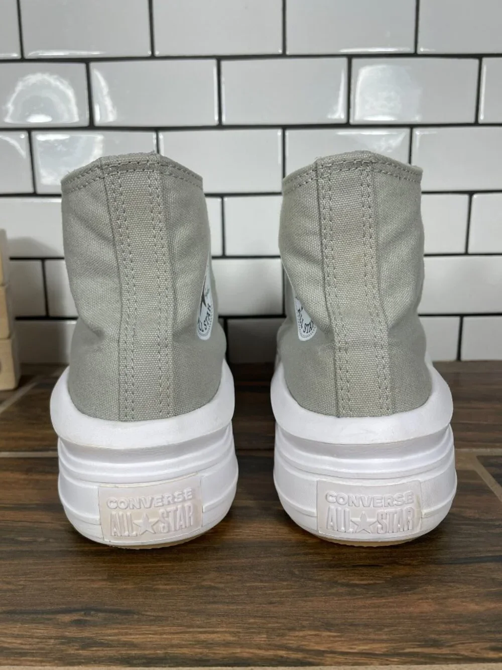 Converse Chuck Taylor All Star Move Womens 8 Shoes Slate Sage Platform Sneakers - Picture 5 of 13